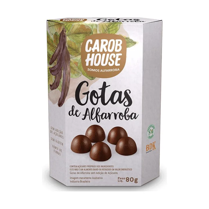 Gotas de alfarroba Carob House – Bem Natural